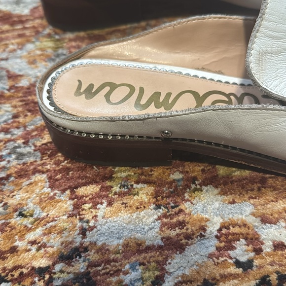 SAM EDELMAN Laddie White Leather Mule studded 8.5 - Picture 8 of 11